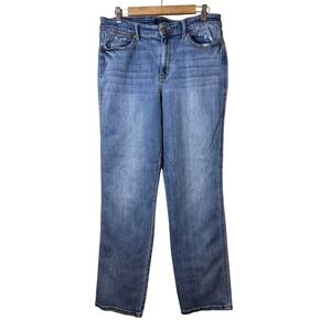 Judy Blue Women Dad Jeans 15 33" Medium Wash Straight Leg Raw Hem JB82540MD 90s